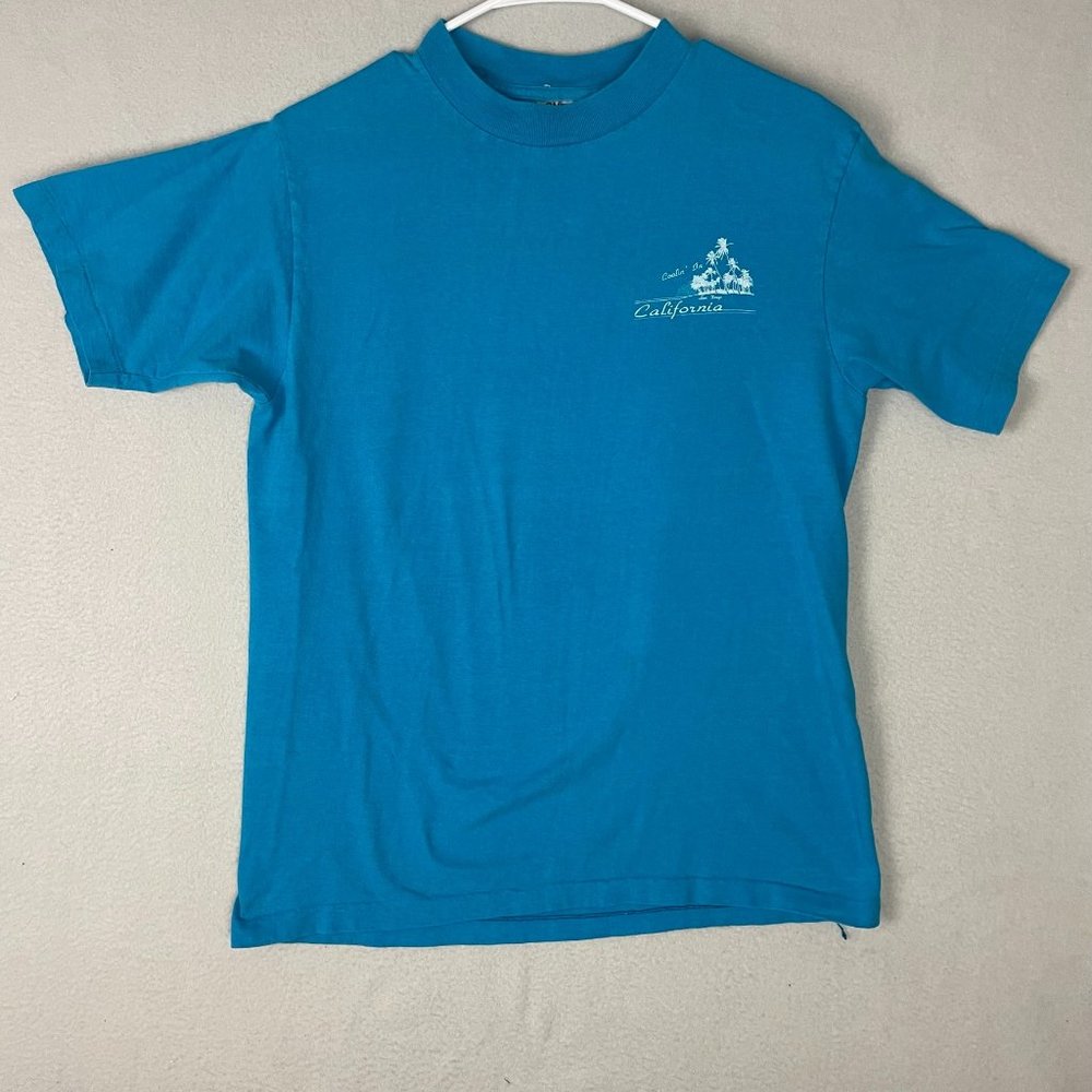 VTG Oneita 90’s Coolin' In California Power T Size Large Mens T-Shirt Made USA